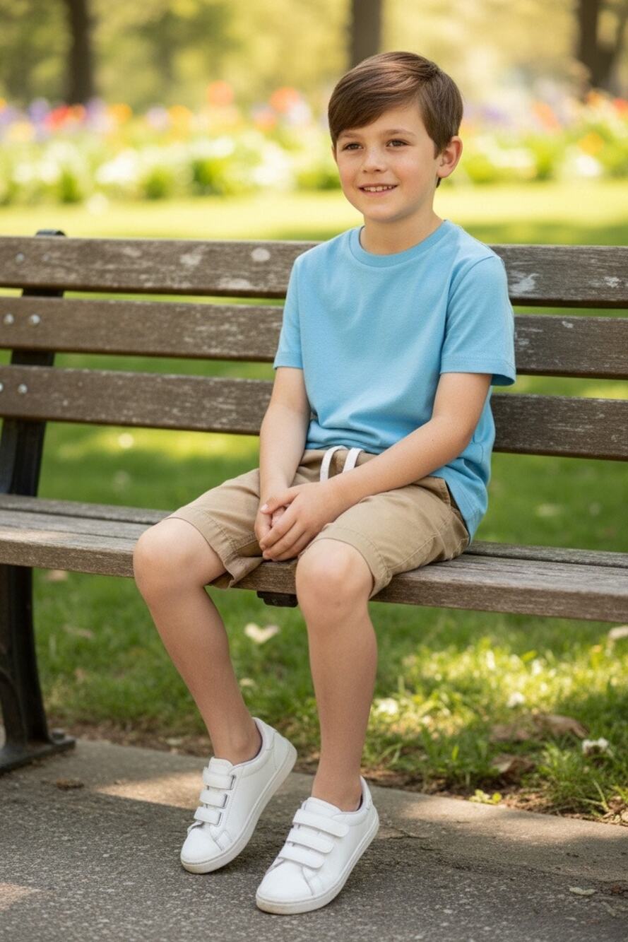 The Children’s Place Boys Khaki Pull On Shorts Size 7 Elastic Waist Uniform